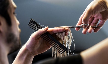 $25 for Haircut and Style with Shampoo at His, Hers and Mine Salon ($50 Value)