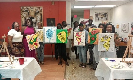 Paint-Party Pass for 1 or Private Paint Party for Up to 12 at Park Drive Gallery (Up to 52% Off)