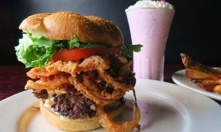 Food and Drink or Milkshakes at Big Poppa Burgers (Up to 63% Off). Three Options Available.