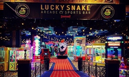 $15 for Four Rounds of White Shark Black Light Mini Golf at Lucky Snake Arcade and Sports Bar ($21.50 Value) 