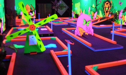 Three Games of Mini Golf for 1, 2, 4, or 6, or Mini Golf and Laser Maze for Two at Glowgolf (Up to 62% Off)