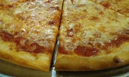 One Large Cheese Pizza or Meatball Hero with Soda or Water at Brooklyn Brothers Pizza (Up to 31% Off)