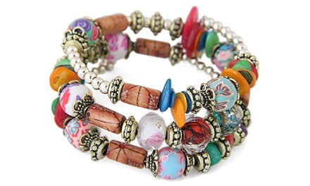 One, Two, Three, or Four Boho Multi-Layer Beaded Bracelets from Novadab (Up to 75% Off)