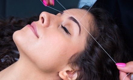 Full-Face Threading Session with Brow Shaping or Brow Treading Session at Farah's Beauty Salons (Up to 63% Off)