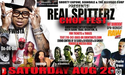 Real Spittas Chop Fest with Twista, Crucial Conflict, and others on Saturday, August 28