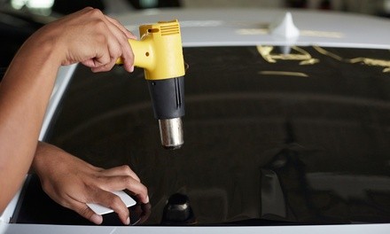 Window Tinting for One Car or Windshield Tint Strip at Window Tinting (Up to 58% Off). Four Options Available.