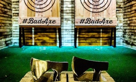 Axe-Throwing Sessions for One or Two People at Bad Axe Throwing (Up to 13% Off). Seven Options Available.