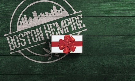 1 Year Gold Card Membership card or $25 Gift Card from Boston Hempire 