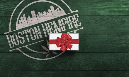 1 Year Gold Card Membership card or $25 Gift Card from Boston Hempire 