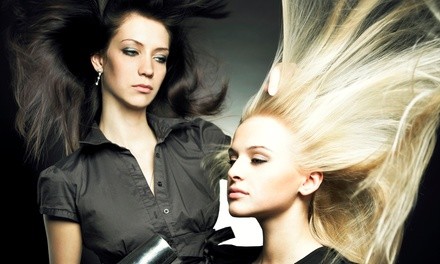 Blowout and Haircut, Single-Process, or Partial or Full Highlights at The Hair & Beauty Lounge (Up to 59% Off)