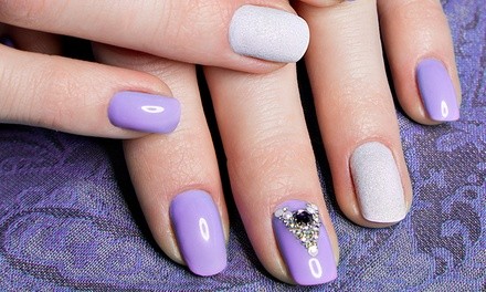 Full Set of Acrylic Nails with Gel or Manicure with Color at Beverly Hills Nail Club (Up to 40% Off)