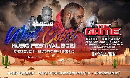 West Coast Music Festival 2021 with the Game, XZIBIT, Too Short, OT Genasis & more on Saturday, October 23