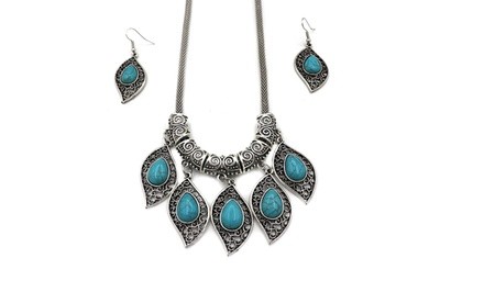 One, Two, or Three Turquoise Bohemian Dream Necklace and Earring Sets from Novadab (Up to 83% Off)