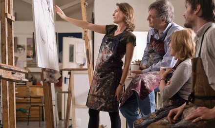 Up to 24% Off on Painting Party at Sunset Rooftop