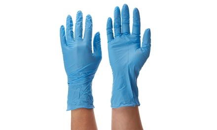 Disposable Extra Thick Nitrile Gloves for Cleaning,Travelling,Work (100-Pack)