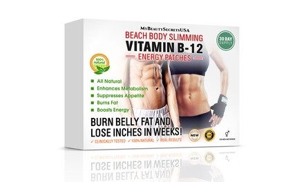 $20.99 for 30-Day Supply of Vitamin B12 Slimming and Energy Patches from My Beauty Secrets USA ($99 Value)