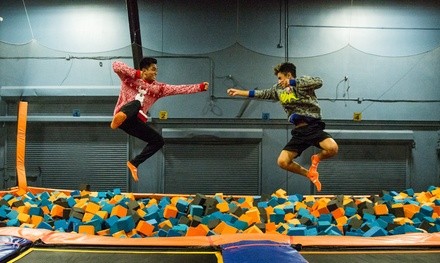 60-Minute Jump Passes with SkySocks or Party for Up to 20 at Sky Zone - Lakewood (Up to 43% Off). Six Options.