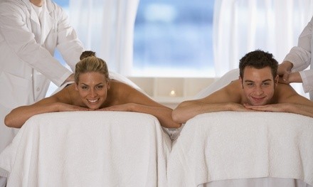 60-, 90-, or 120-Minute Couples Massage Pampering Package with Enhancements at Aroma Family Spa (Up to 41% Off)