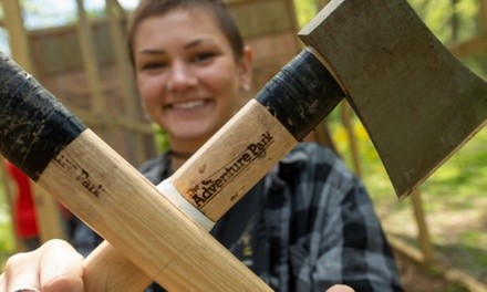 60-Minute Outdoor Axe-Throwing Session for Up to 5 or 10 People at The Adventure Park (Up to 36% Off)