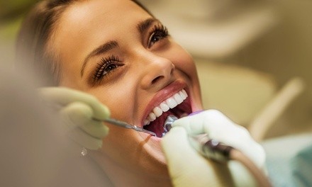 Exam, X-Ray, and Basic Cleaning or In-Office Teeth Whitening at All About Smile Dental Group (Up to 88% Off)