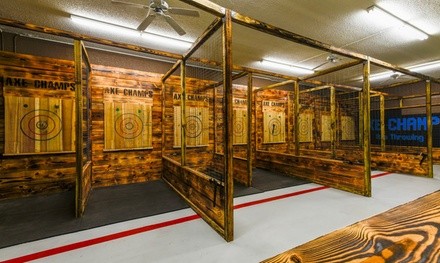 Mobile or In-House Axe Throwing at Axe Champs (Up to 30% Off). Six Options Available.