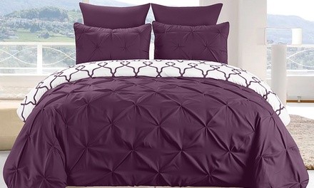 Esy Reversible Pintucked Duvet Cover Set (3-Piece)