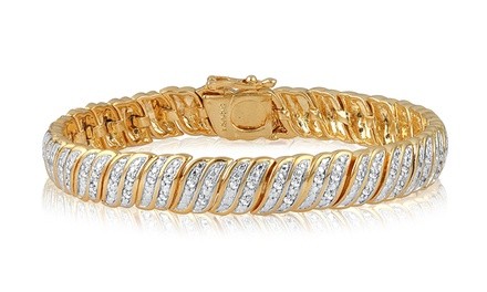 1.00 CTTW Double Row Diamond Bracelet by Brilliant Diamond