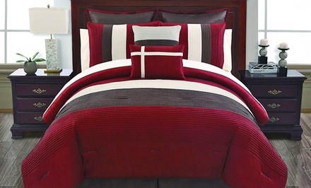 Hotel Pleated Comforter Set (8-Piece Set)