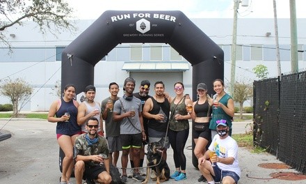5K Beer Run Registration for One or Two on January 8, 2022 from Brewery Running Series (Up to 42% Off)