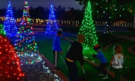 18-Hole Golf Course of Lights-Golf Round for One, Two, or Four at Oasis Fun Center (Up to 20% Off)