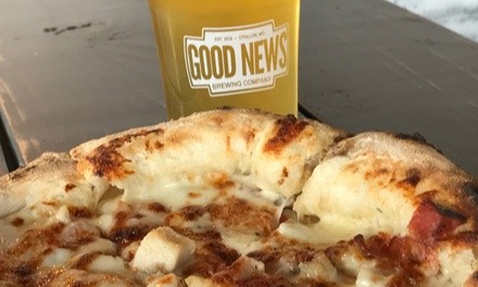 Two or Four 10 oz. Beers and One or Two Pizzas at Good News Brewing O'Fallon (Up to 38% Off)