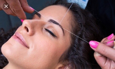 One or Three Eyebrow, or One Full-Face Sessions at Aroma Threading & Spa (Up to 55% Off)