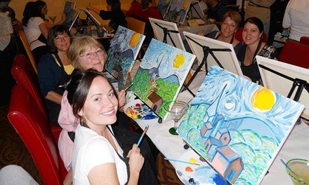 Painting Class for One or Two at Wine & Canvas Tampa (Up to 51% Off) 