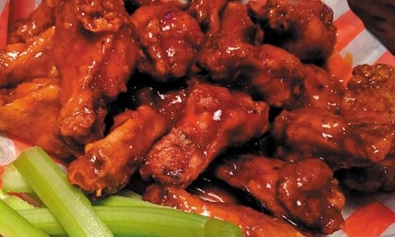 Wings and Burger Carryout or Catering at Kelli's Grille & Wing House (Up to 53% Off). Four Options Available. 