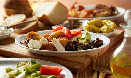 Food and Drink for Takeout and Dine-In if Available at Greek Village (Up to 30% Off). Two Options Available.