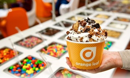Frozen Yogurt, Shakes, and More for Takeout and Dine-In at Orange Leaf (Up to 30% Off). Two Options Available.