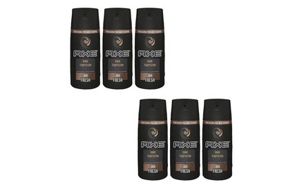 AXE Dark Temptation Body Spray Deodorant for Men 4 oz (Pack of 6)