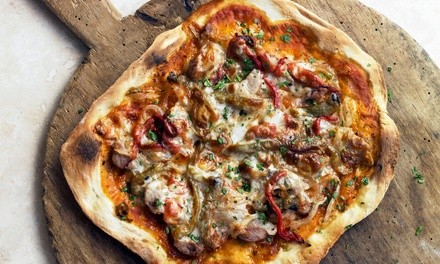 Food and Drink for Takeout and Dine-In if Available at Frenchie Pizza (Up to 33% Off). Three Options Available.