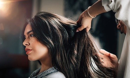 Root Touchup or Haircut w/ Olaplex Conditioning Treatment and Blowout at Alandre Salon & Day Spa (Up to 50% Off)