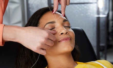 Eyebrow, Lip, Chin, Sideburns, Forehead, or Face w/ Optional Neck Threading at Aa Salon and Spa (Up to 48% Off)