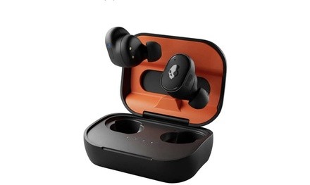Skullcandy Grind Fuel True Wireless Earbuds-Black/Orange (Certified Refurbished)