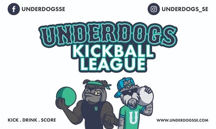 $52 for Spring 2022 Kickball League Registration for One at Underdogs Social Entertainment ($65 Value)