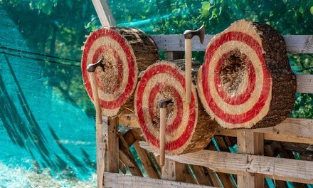 Axe Throwing Package with Tasting for One, Two, or Four at Dragon Distillery (Up to 38% Off)