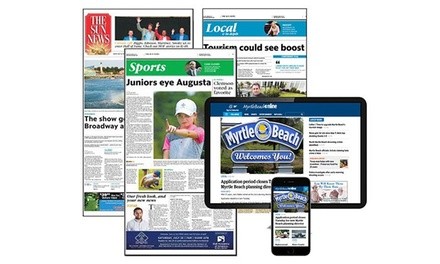 26- or 52-Week Sunday Home Delivery Subscription and Digital Access from Myrtle Beach Sun News (Up to 91% Off). 
