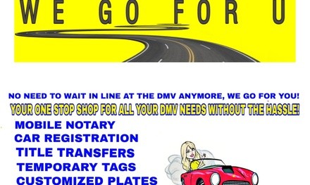 Up to 20% Off on Vehicle Registration Services at We Go For U