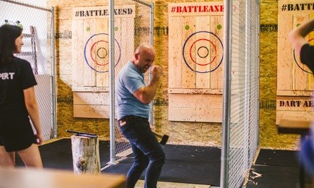 60-Minute Axe-Throwing Session for 6, 10, or 15 with Beverages at Battle Axe (Up to 20% Off)