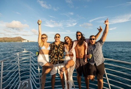 $88 for Oceans and You Waikiki Sunset Cruise with Live DJ from And You Creations ($99 Value)