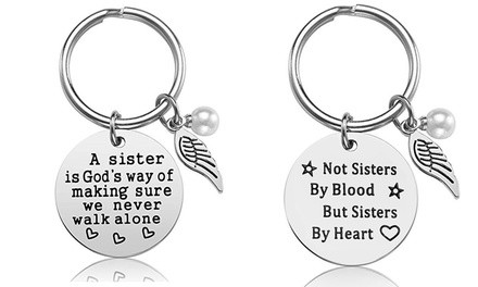 Sister Keychain - A Sister is God's Way of Making Sure We Never Walk Alone