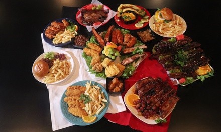 Food and Drink at The Pitt Boss BBQ and Gamers Lounge, Takeout and Dine-In (Up to 25% Off). 3 Options Available.