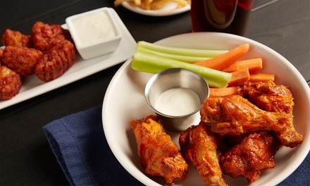 Comedy-Show with Five Wings for One or Two at The Burger House (Up to 25% Off). Four Options Available.